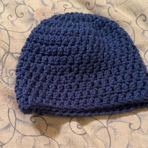 Handmade Blue Crochet Beanie